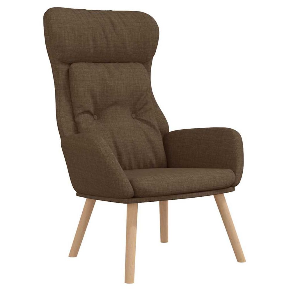 Chaise de relaxation marron tissu