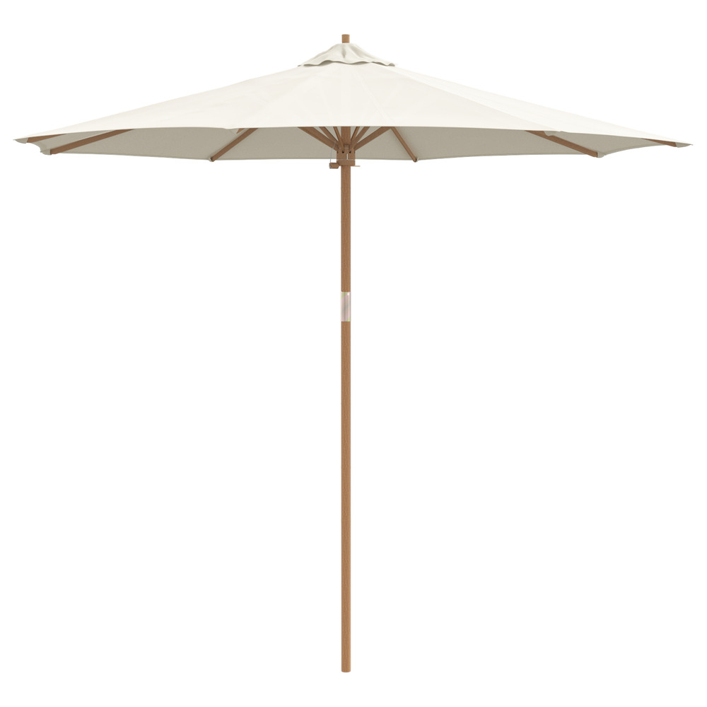 Parasol de jardin crème blanc 270x260 cm bambou