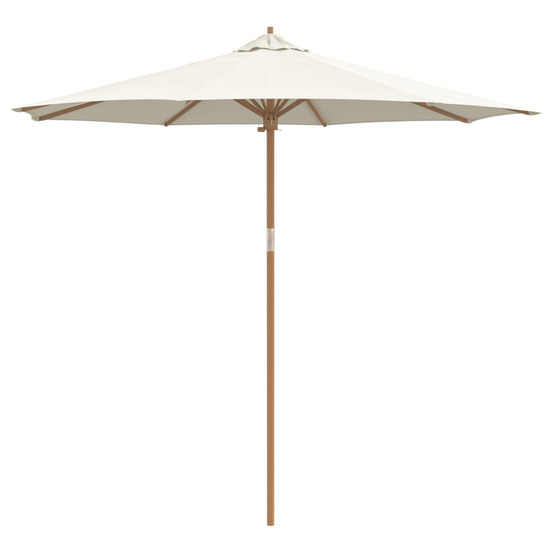 Parasol de jardin crème blanc 270x260 cm bambou