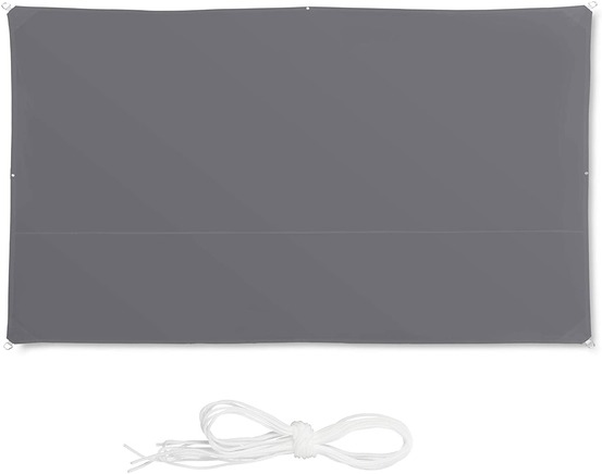 Voile d'ombrage rectangle 2 x 4 m gris