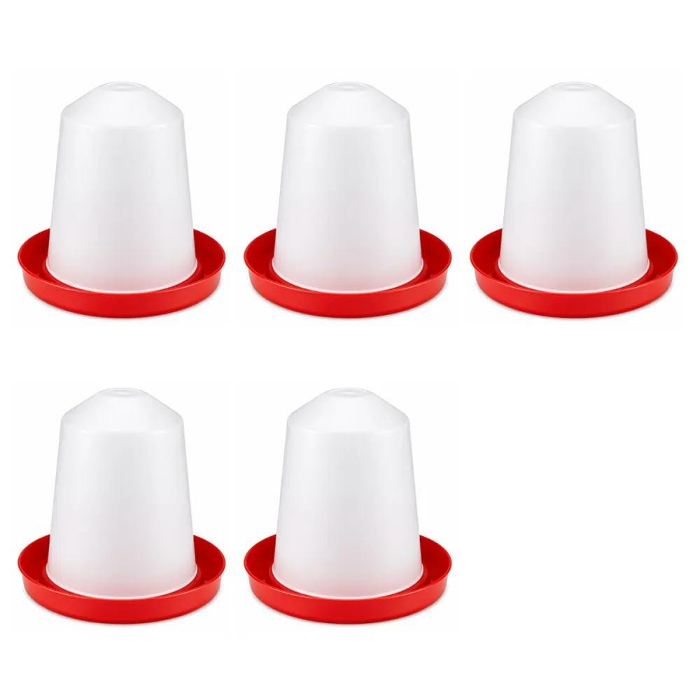Lot de 5 abreuvoirs siphoïde plastique 1,5 l