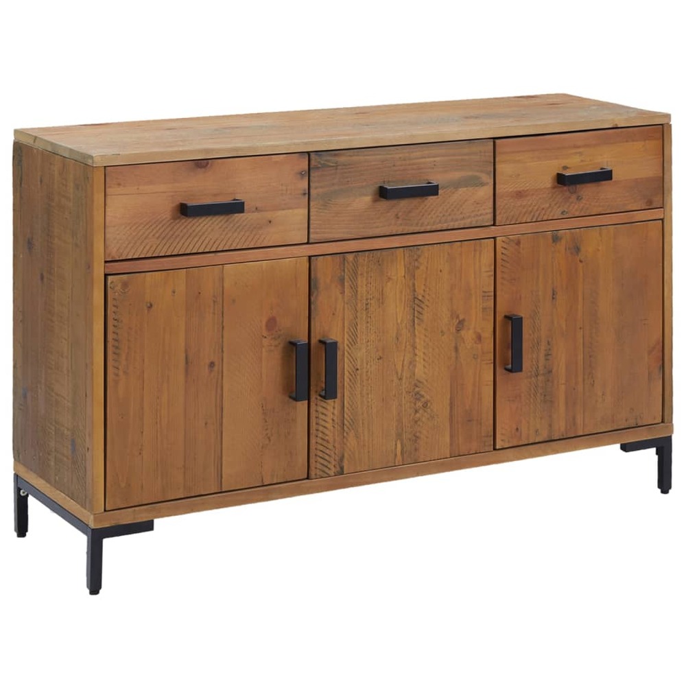 Buffet bahut commode armoire meuble de rangement organisateur cuisine salle de séjour salon 110 x 35 x 70 cm bois de pin mass