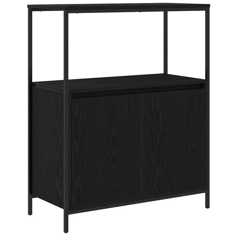 Meuble de salle de bain avec étagères chêne noir 76,5x35x95 cm