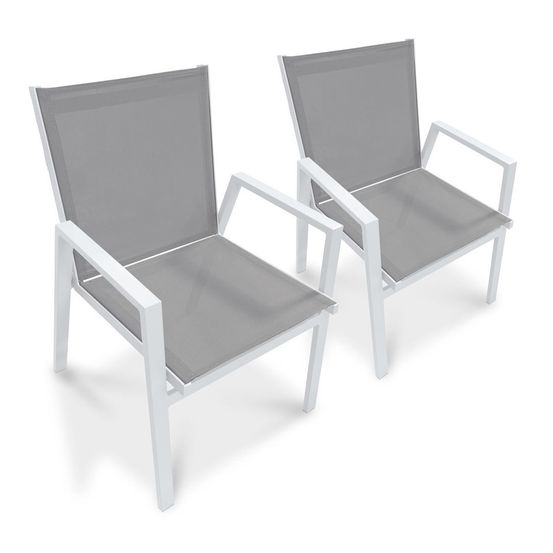 Lot de 2 fauteuils de jardin empilables