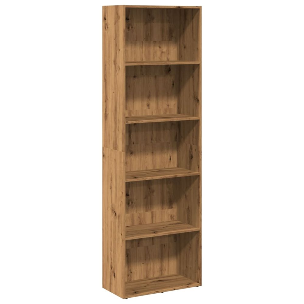 Bibliothèque chêne artisanal 60x30x189 cm bois d'ingénierie