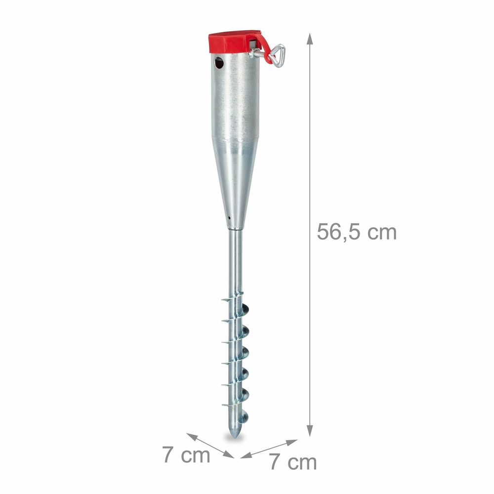 Douille pied de sol pied de parasol 25-55 mm acier galvanisé argenté