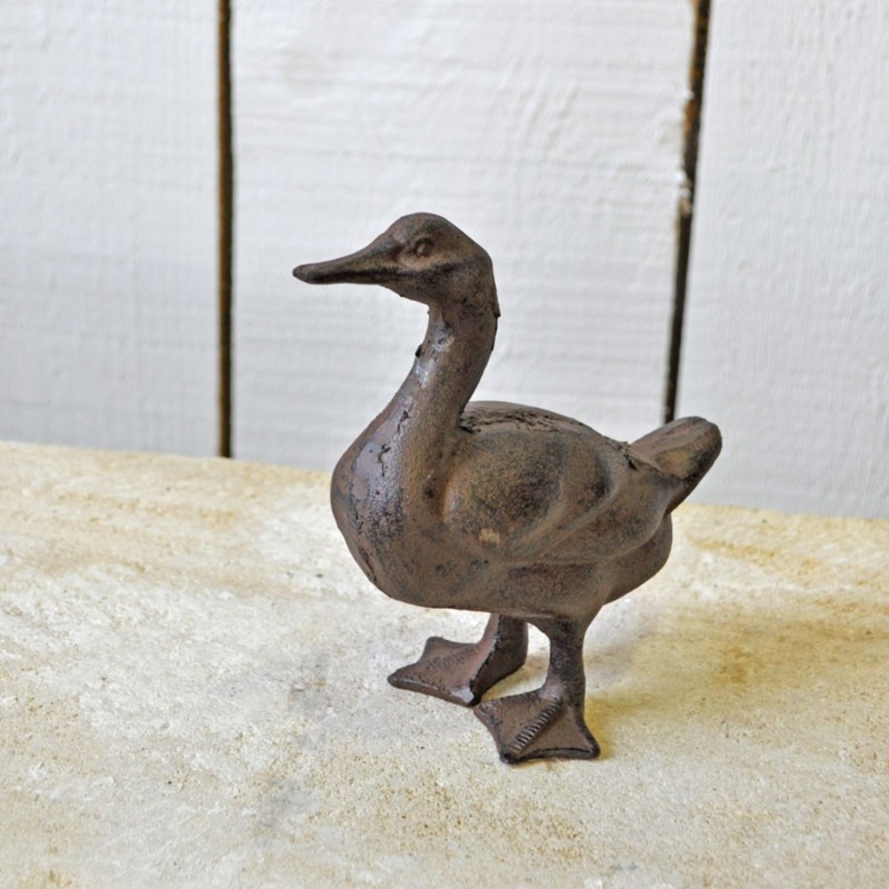 Statuette déco canard fonte 18x7cm
