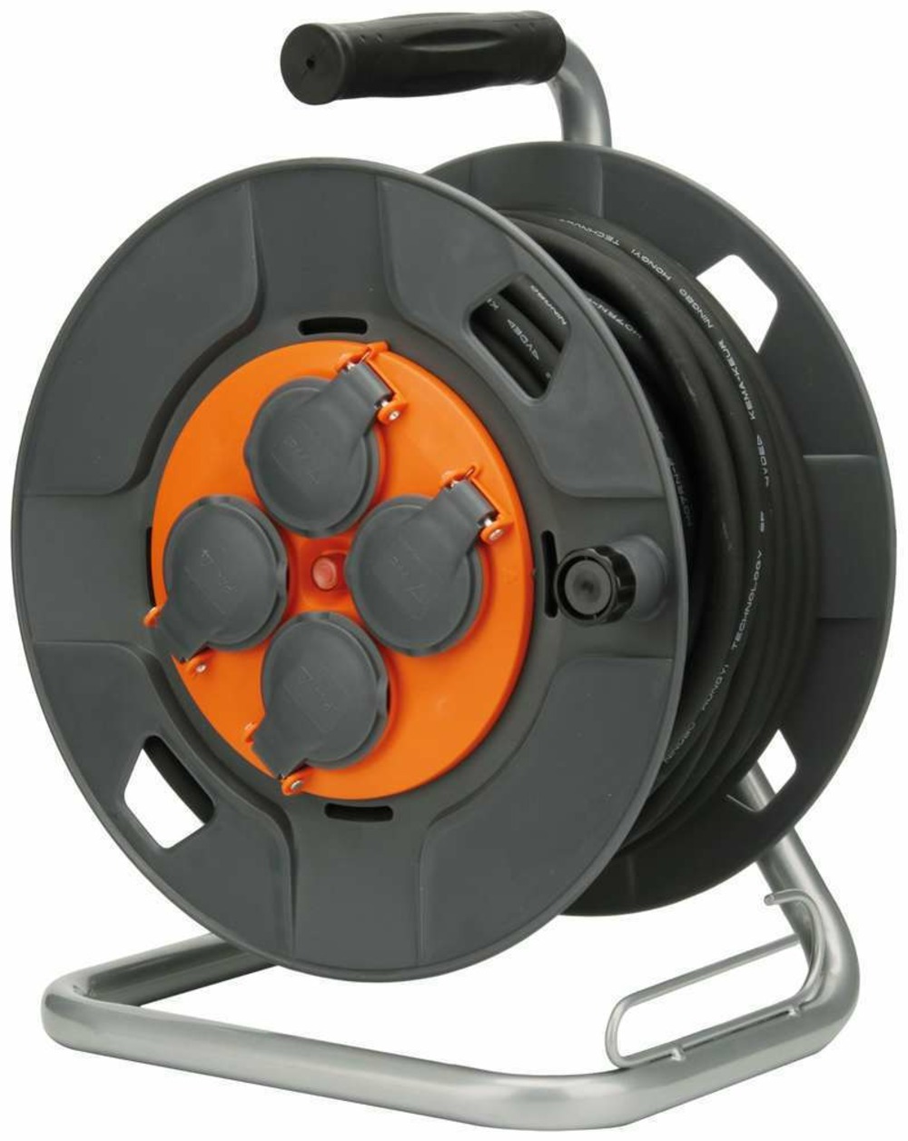 Enrouleur de jardin IP44 - 4 prises 16A - 3G1,5mm² - 25m - Zenitech