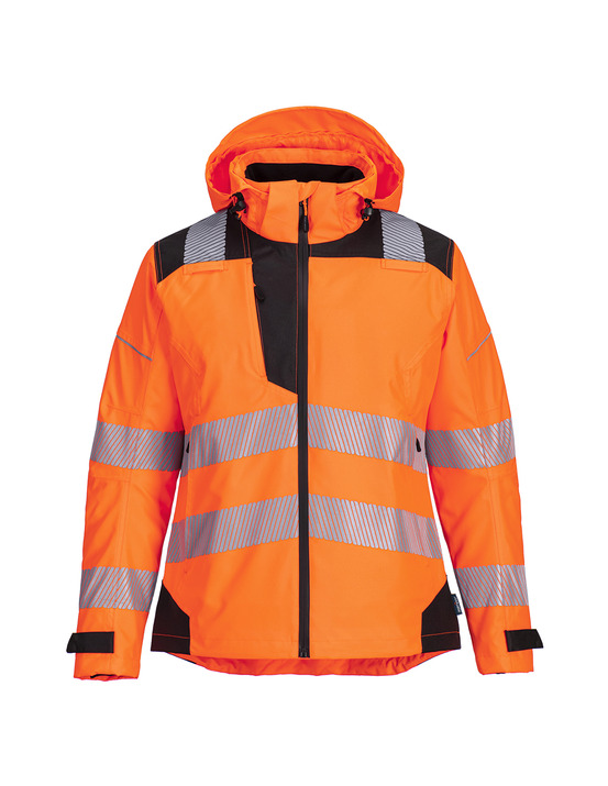 Veste de pluie haute visibilité pw3 pour femme - xl - orange/noir - portwest
