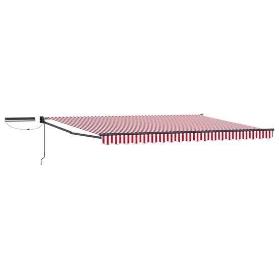 Auvent rétractable électrique rouge, blanc, anthracite 5 x 3 m