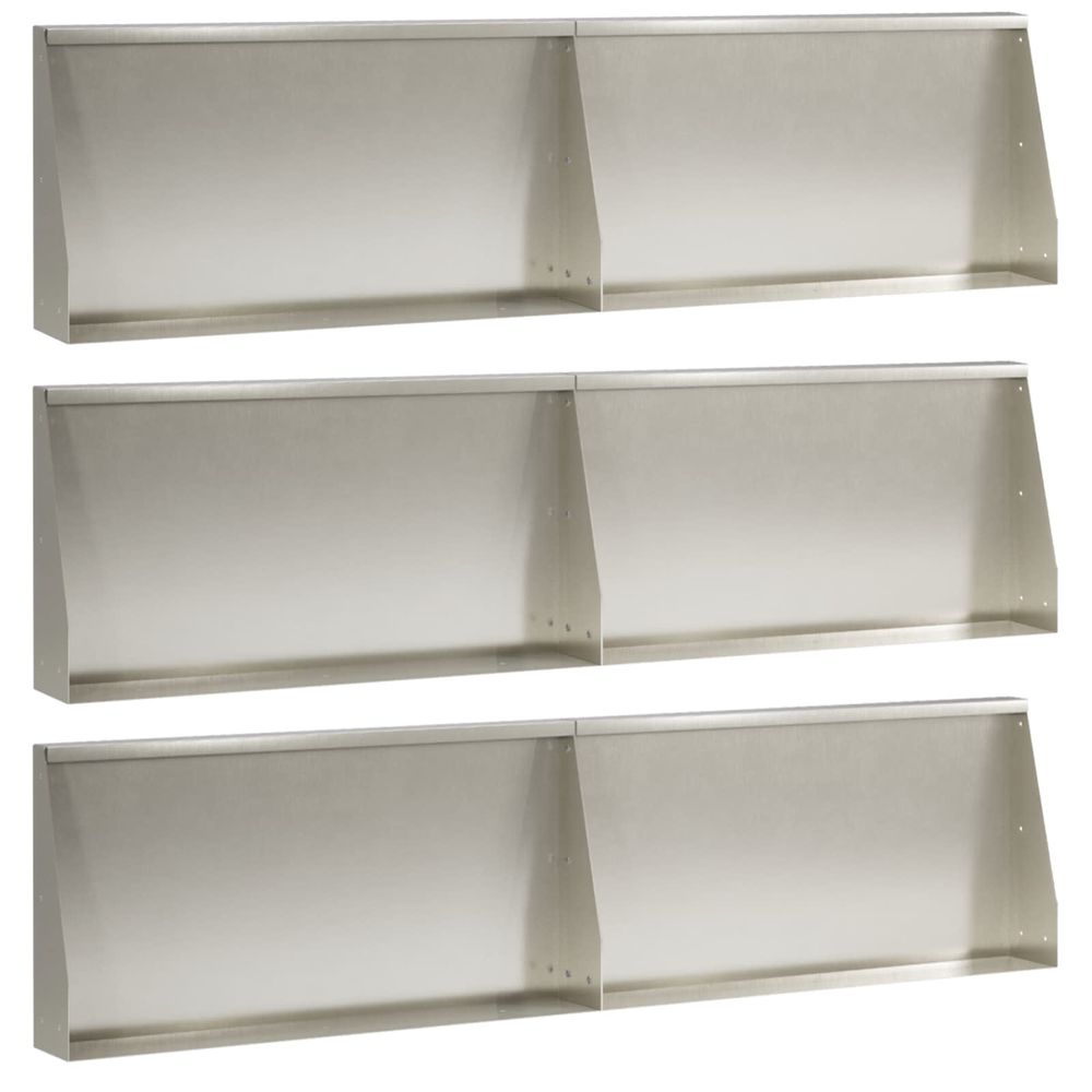 Mur de soutènement 6 pc 80 x 12 x 30 cm acier inoxydable