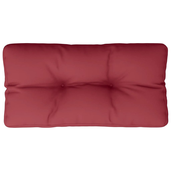 Coussin de palette rouge bordeaux 70x40x12 cm tissu