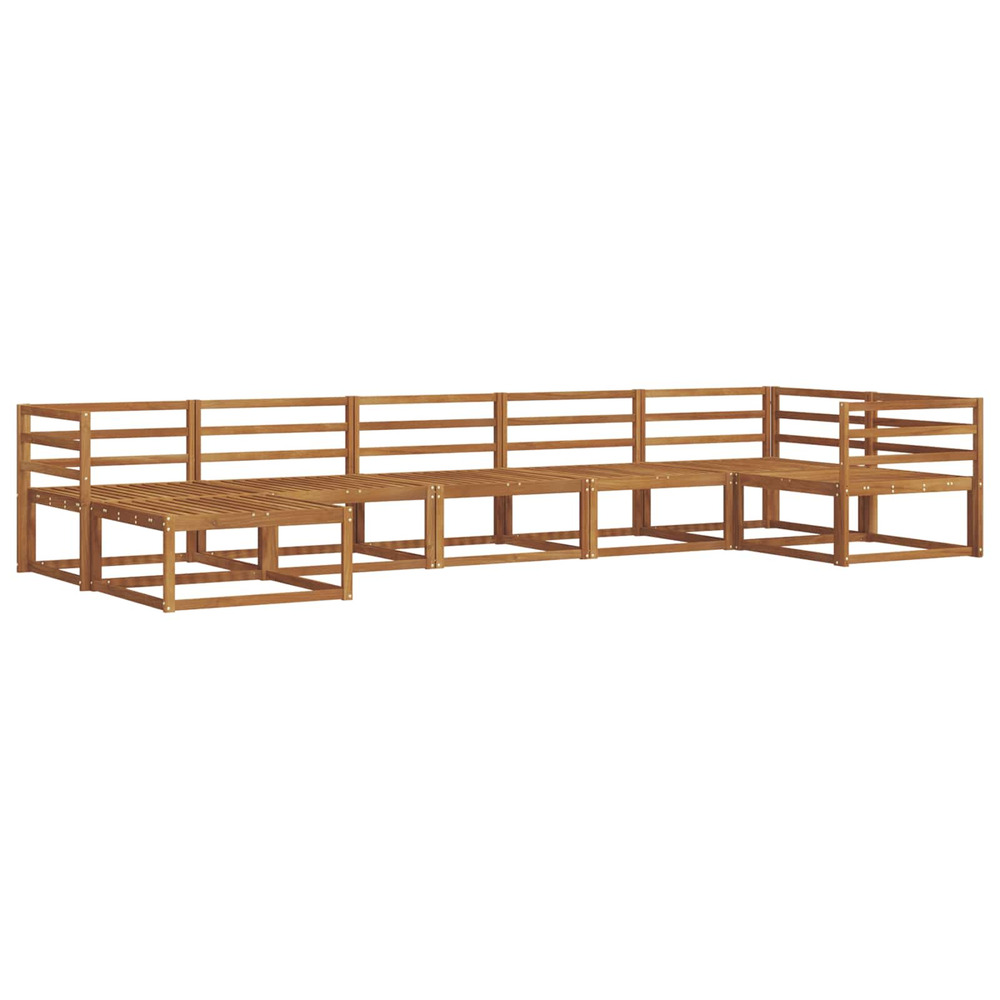 Ensemble de canapés d'extérieur 7 pcs naturel