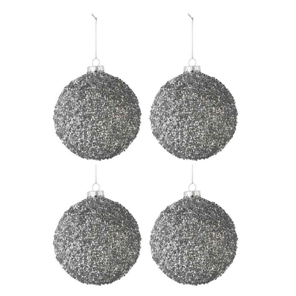 Lot de 4 boules de noël 