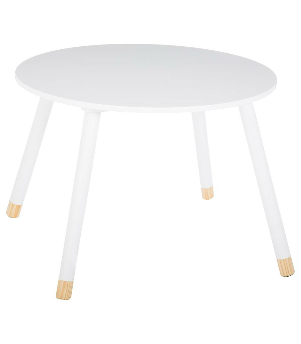 Table pour enfant en bois blanc d 60 cm