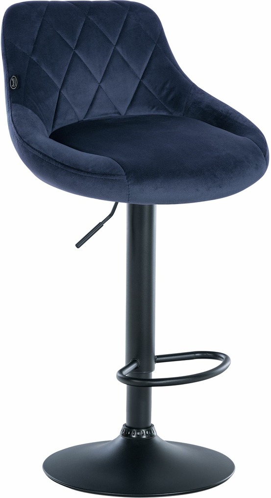 Tabouret de bar lazio velours noir
