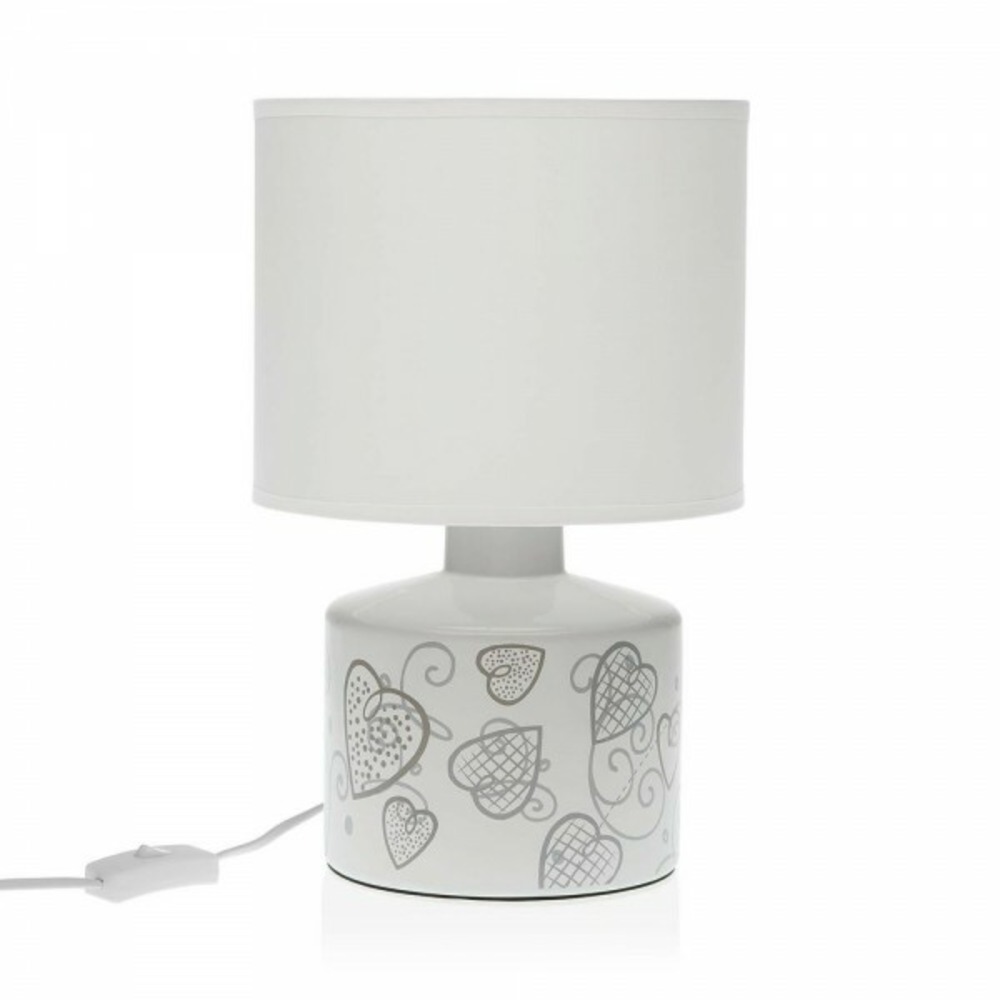 Lampe de bureau  cozy coeurs céramique (22,5 x 35 x 22,5 cm)
