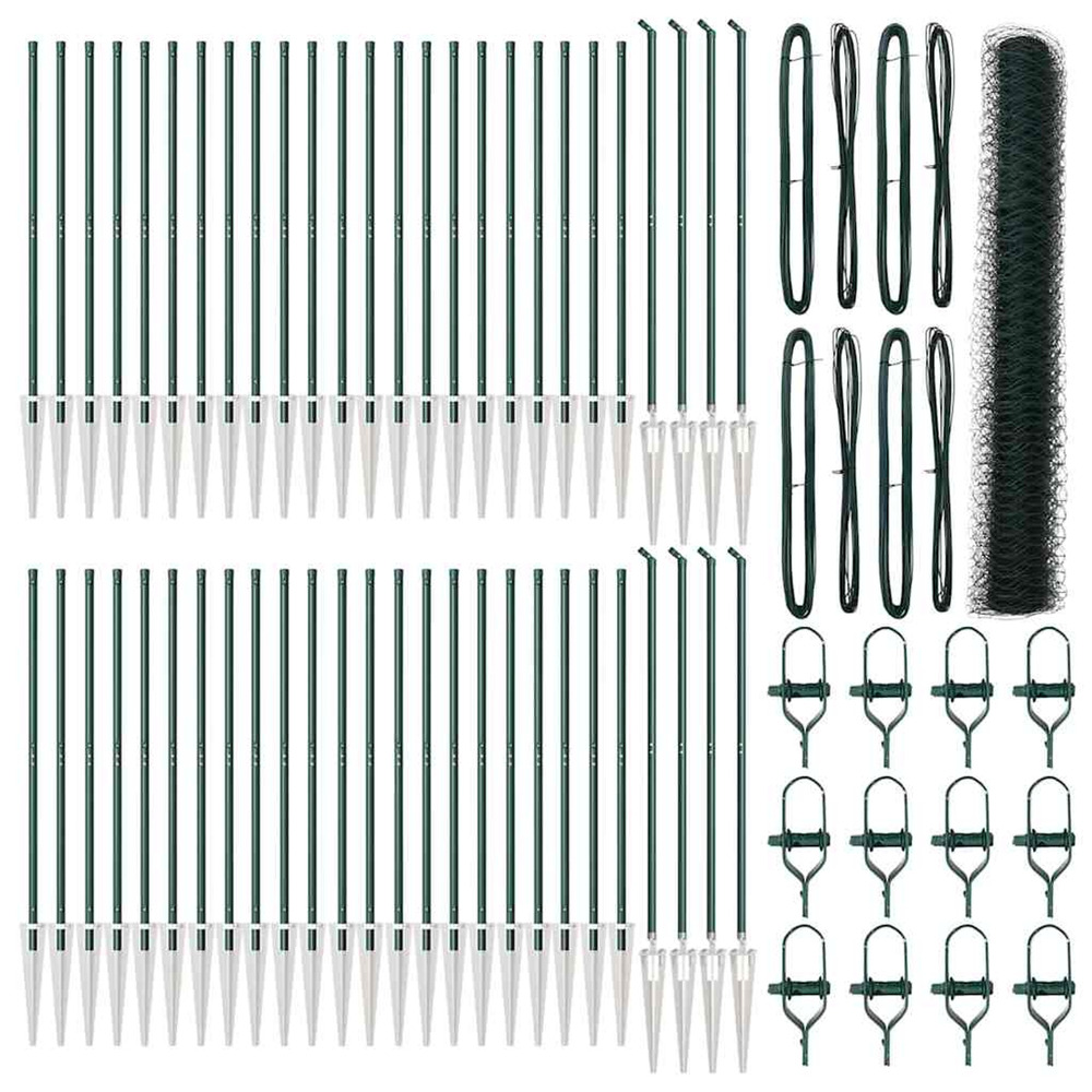 Poteau de clôture. Vert 100 x 1,4 m (treillis 36 mm)