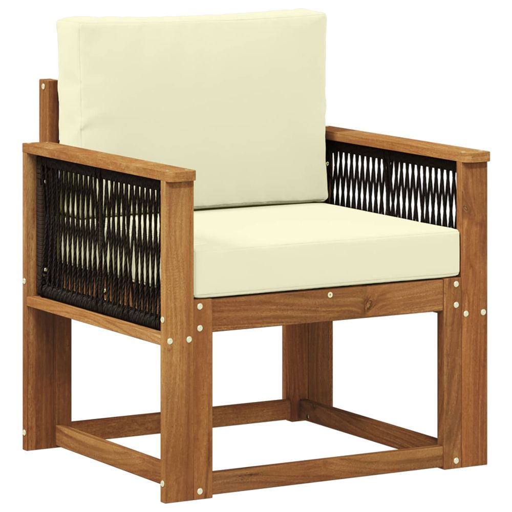Sofa de milieu extérieur bois d'acacia massif naturel