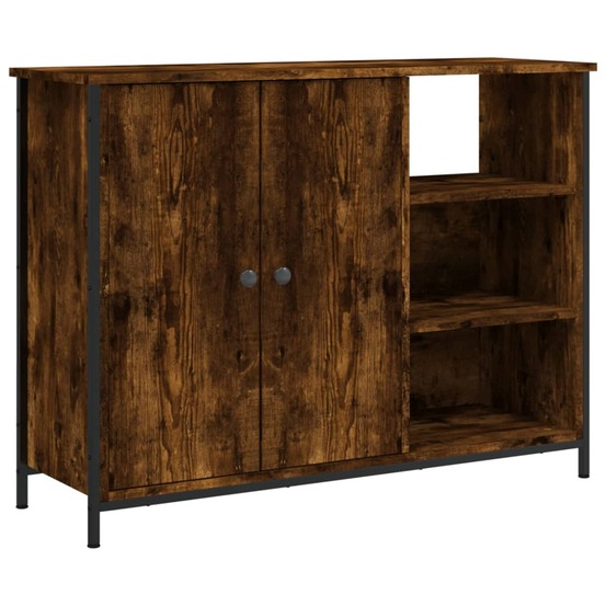 Buffet bahut commode armoire meuble de rangement organisateur cuisine salle de séjour salon 100 x 33 x 75 cm bois d'ingénieri
