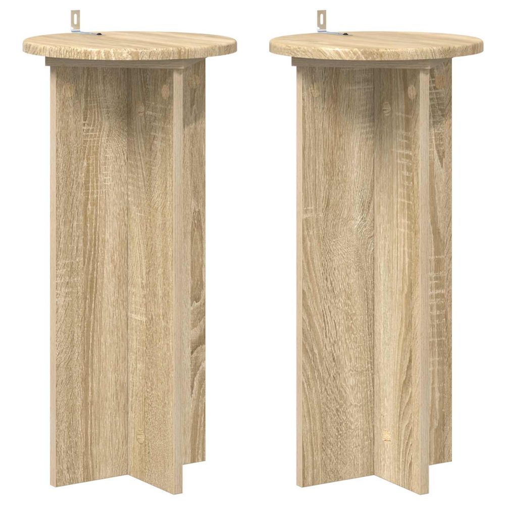 Support de plante 2 pièces chêne sonoma 29,5 x 29,5 x 60 cm