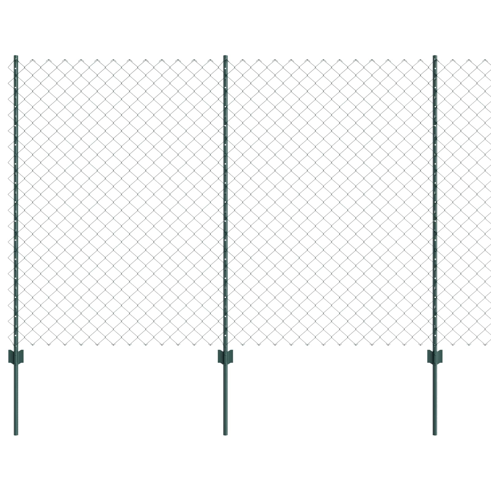 Clôture grillagée avec poteau 10 x 1,6 m acier recouvert de pvc