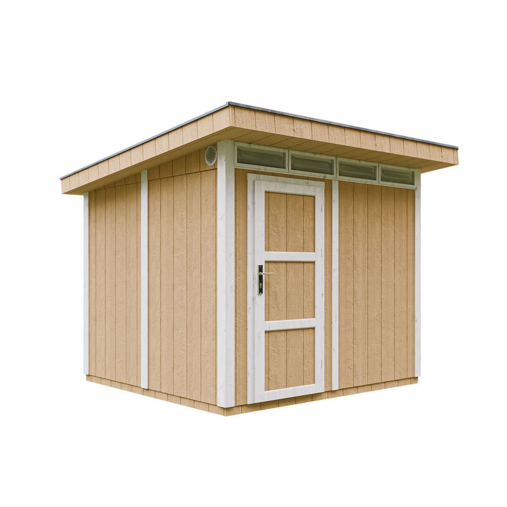Abri de jardin à base de bois en panneaux lp smartside 5.9m²avec sol l294xl279xh237cm-timbela m903-couleur de peinture harvest honey