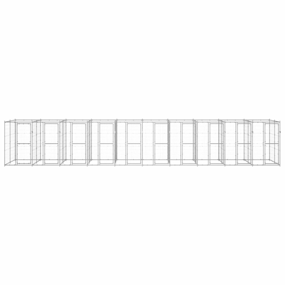 Chenil extérieur acier galvanisé 24,2 m²