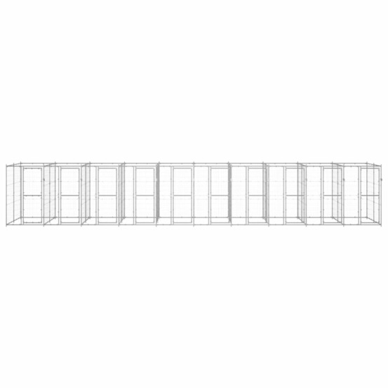 Chenil extérieur acier galvanisé 24,2 m²