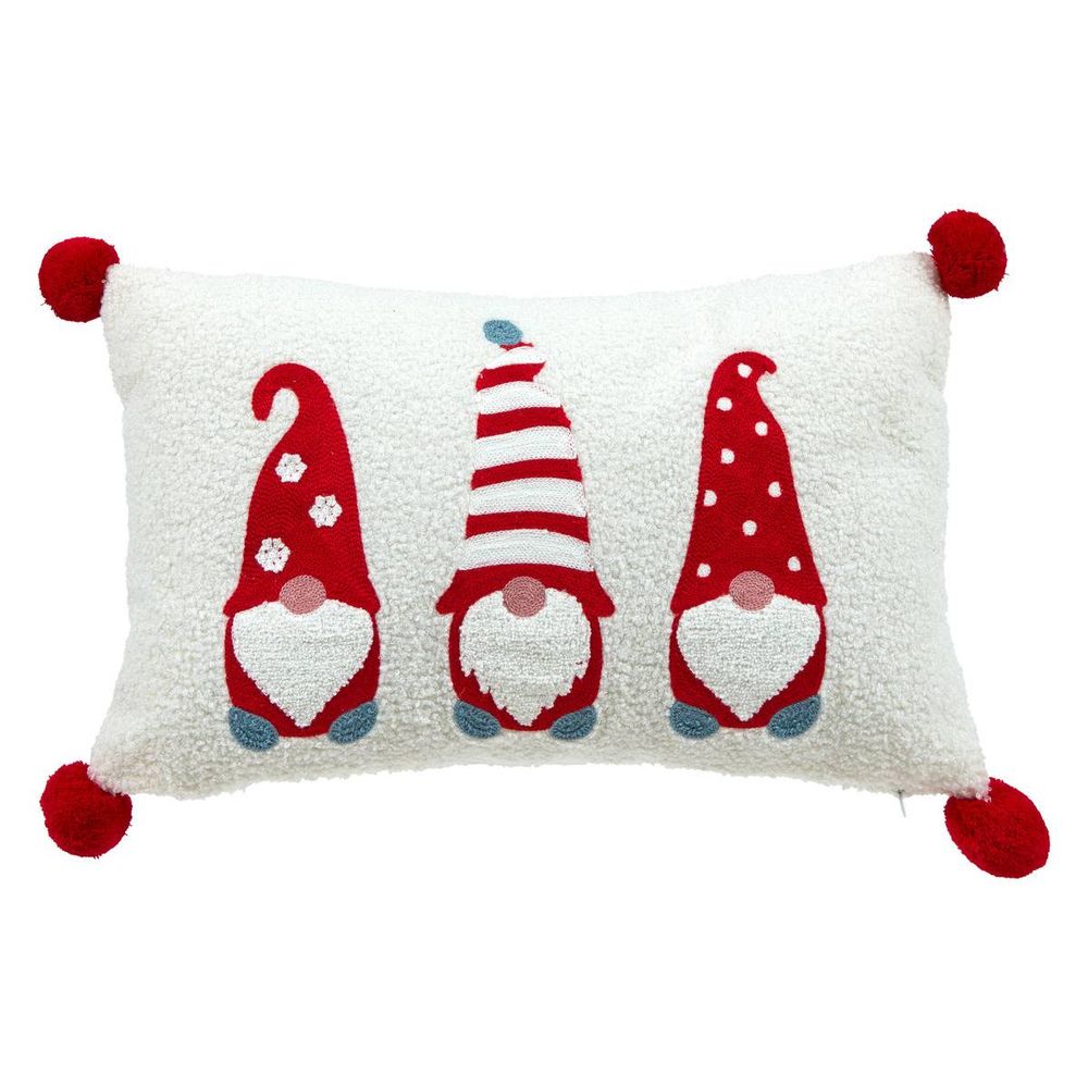 Coussin de noël motif 3 gnomes 50 x 30 cm