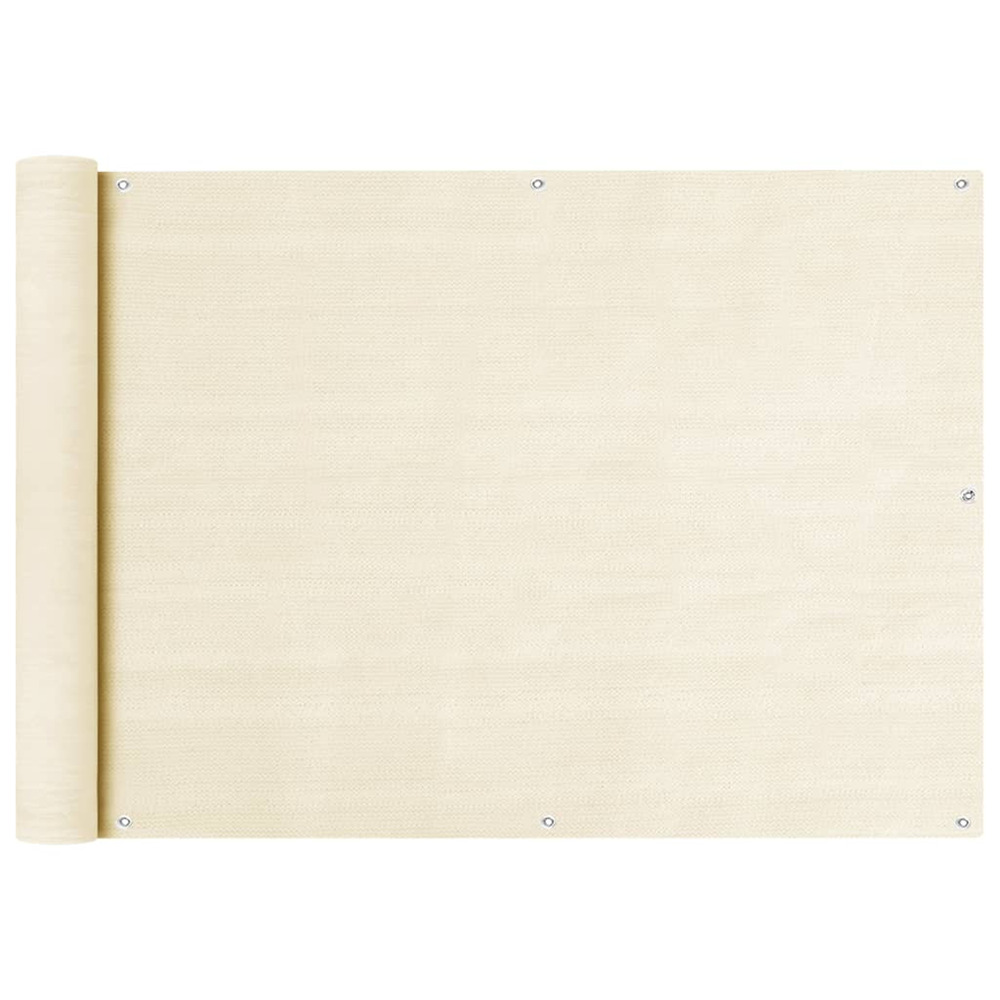 Écran de balcon crème 75x400 cm pehd