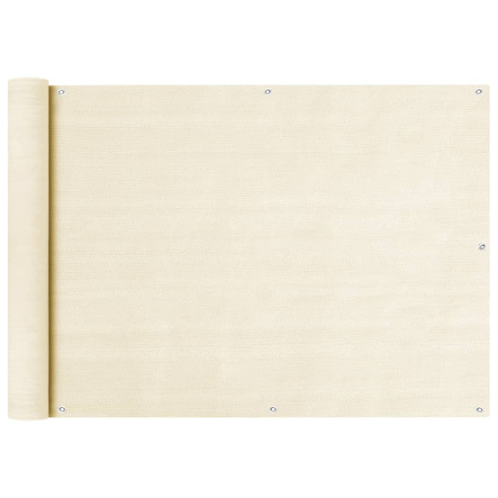 Écran de balcon crème 75x400 cm pehd