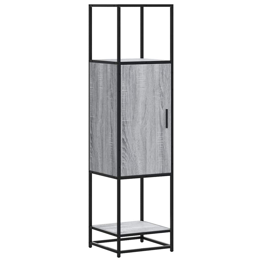 Buffet haut sonoma gris 35,5x35x139 cm bois d'ingénierie métal