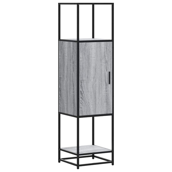 Buffet haut sonoma gris 35,5x35x139 cm bois d'ingénierie métal