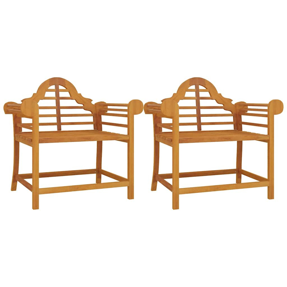 Chaises de jardin lot de 2 91x62x94 cm bois de teck solide