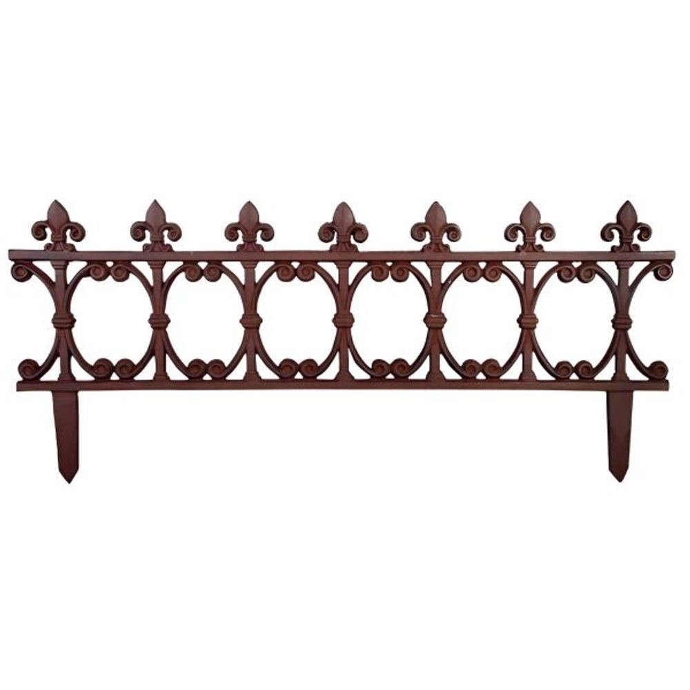 Bordure de jardin en fonte fleur de lys