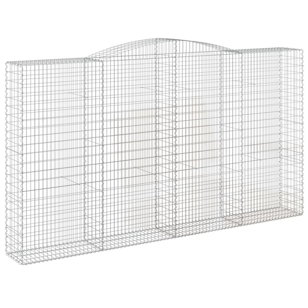 Panier de gabions arqué 400x50x220/240 cm fer galvanisé