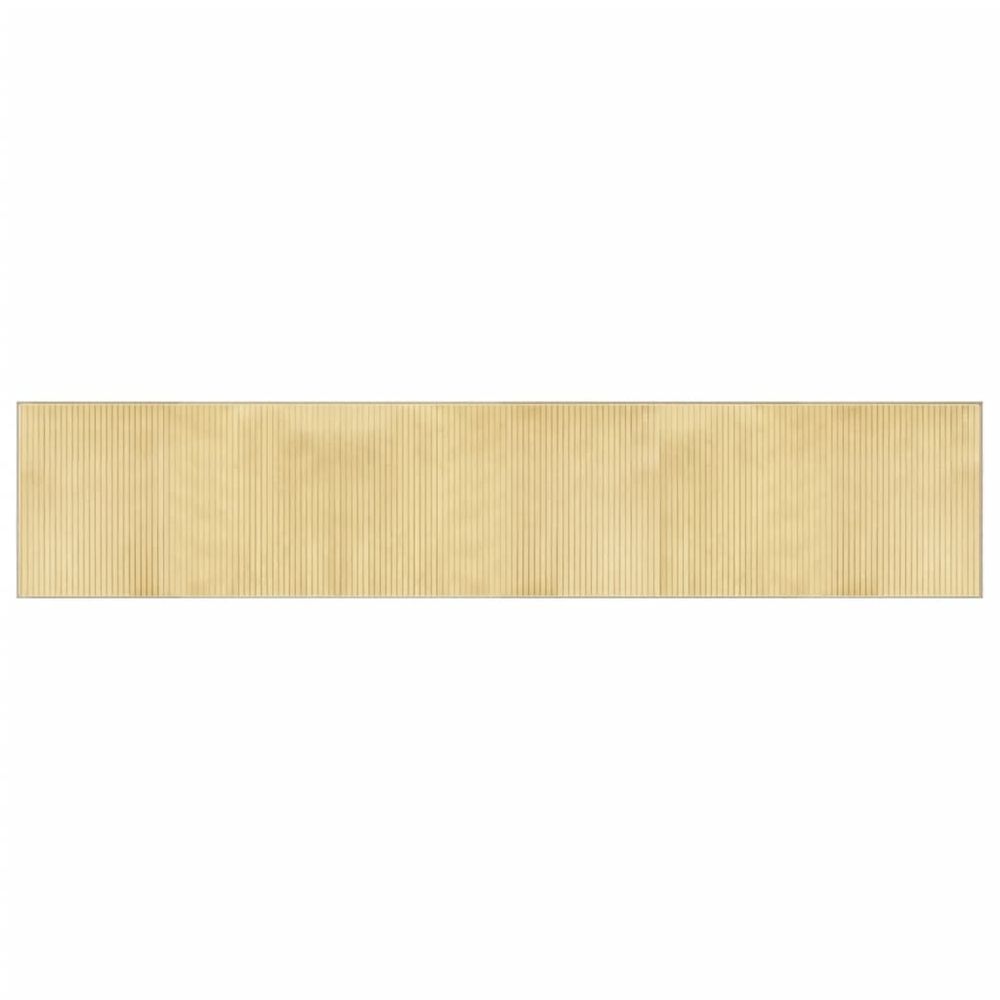 Tapis rectangulaire naturel clair 60x300 cm bambou
