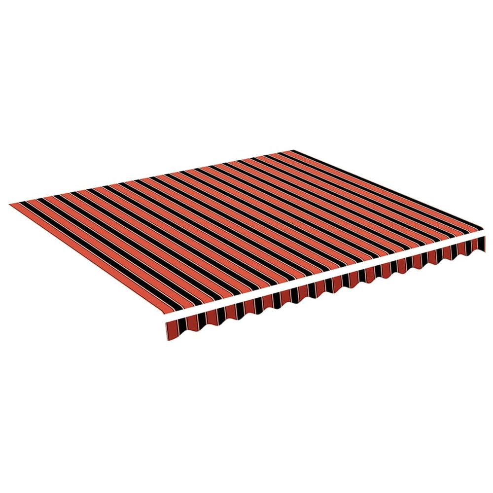 Tissu de remplacement pour auvent orange et marron 400x350 cm
