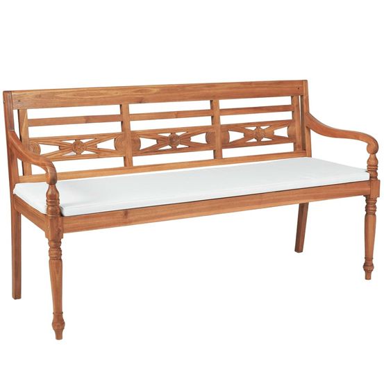 Banc Batavia avec coussin 150 cm Teck