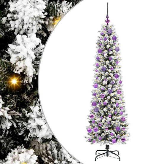 Sapin de noël artificiel blanc 180 cm pvc, métal et plastique