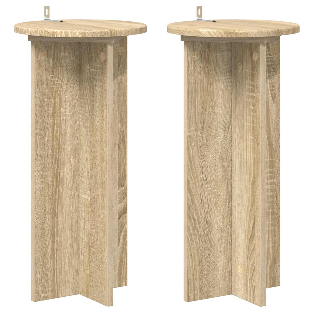 Support de plante 2 pcs chêne sonoma 29,5 x 29,5 x 60 cm