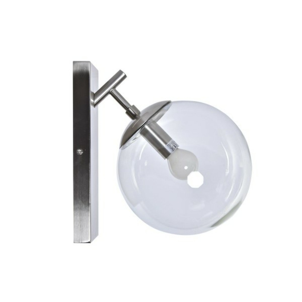 Applique 25w verre argenté métal 220 v (20 x 25 x 27 cm)