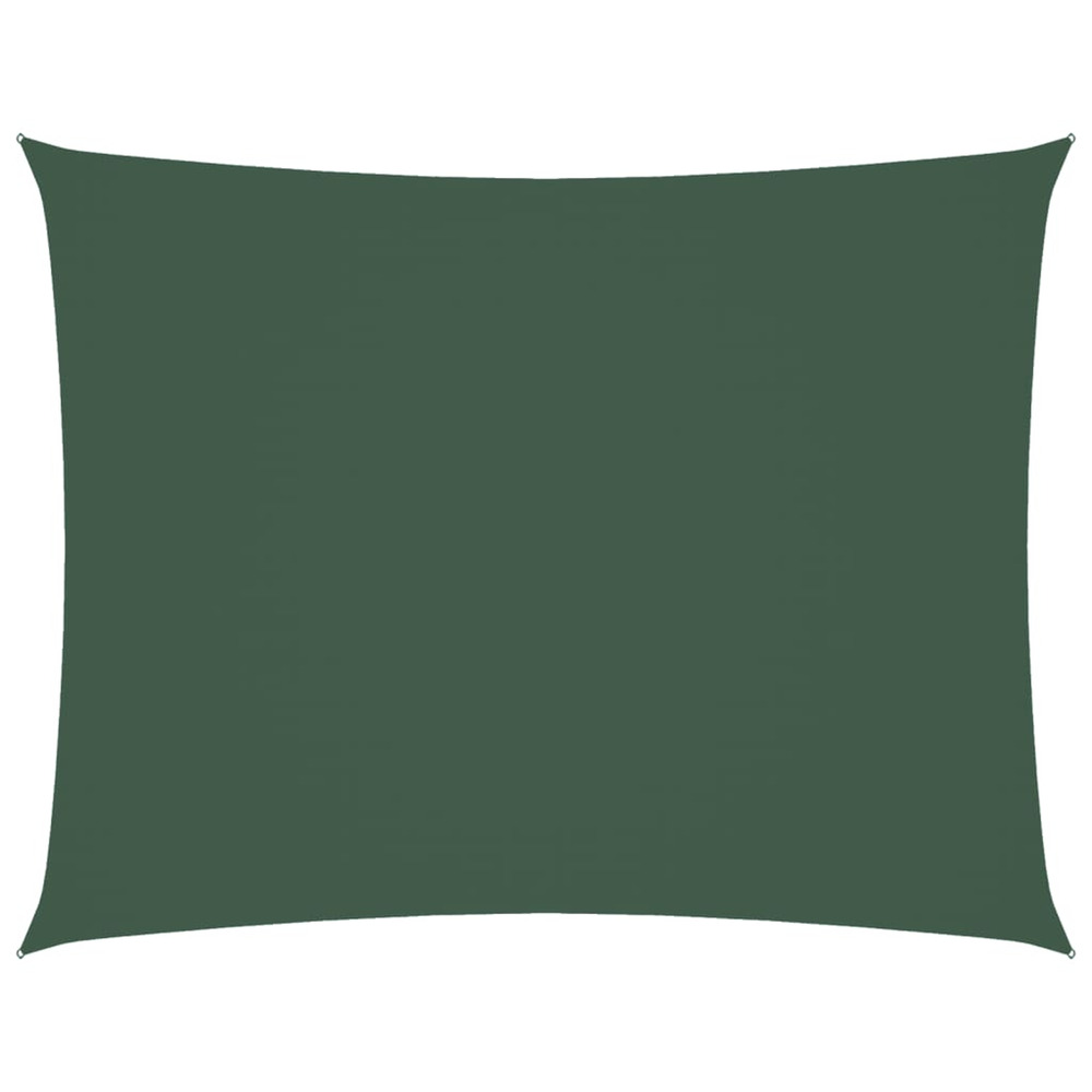 Voile de parasol tissu oxford rectangulaire 3x4 m vert foncé
