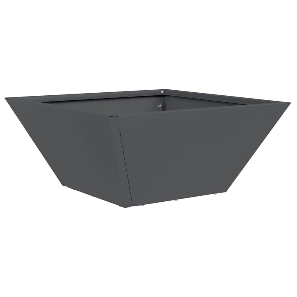 Cache-pot de jardin anthracite 35 x 35 x 15 cm