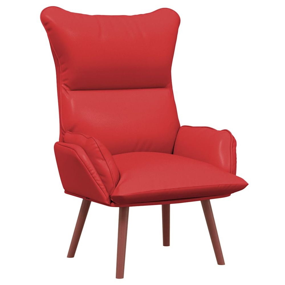 Fauteuil rouge 69 x 74 x 93 cm simili cuir
