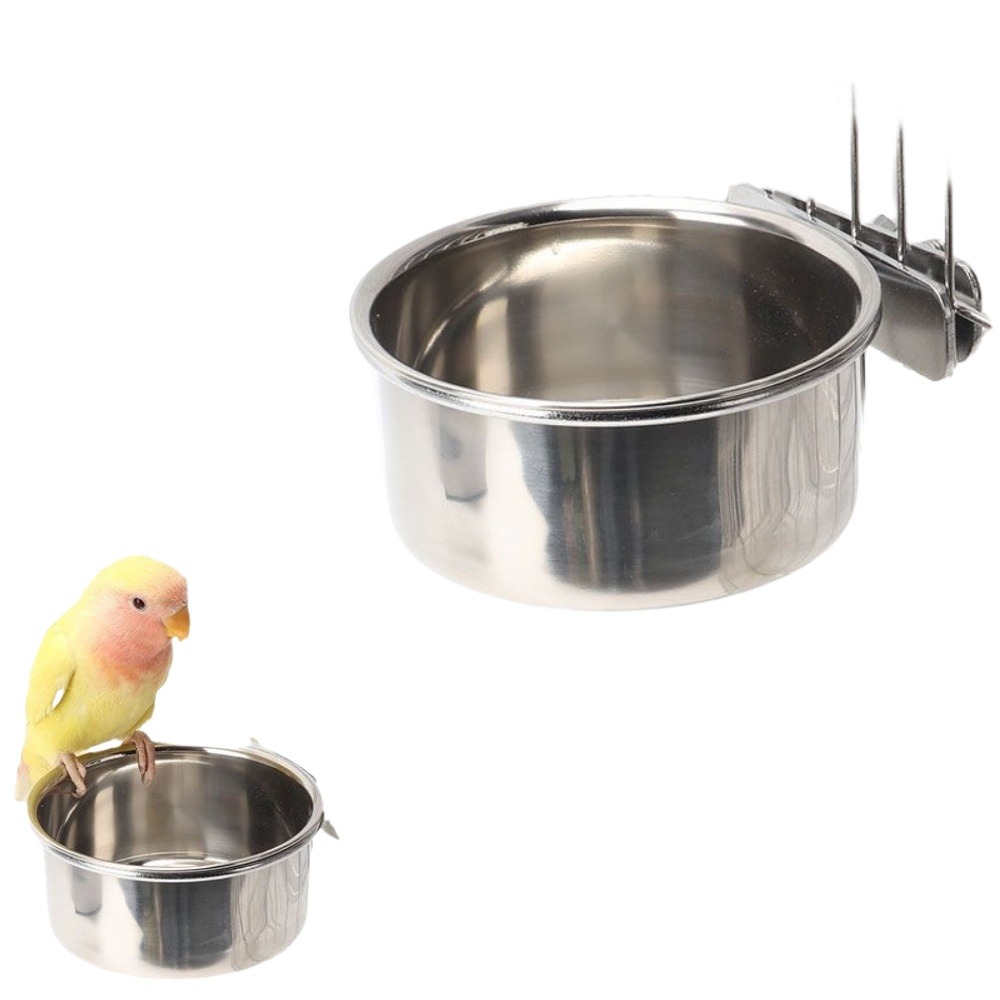 Bol pour oiseau en acier inoxydable