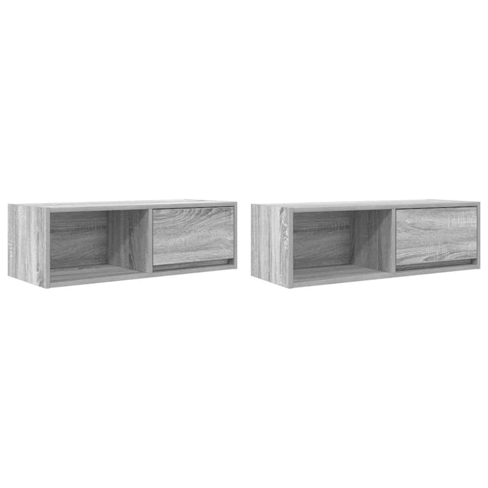 Meubles tv 2 pcs sonoma gris 80x31x25,5 cm bois d'ingénierie