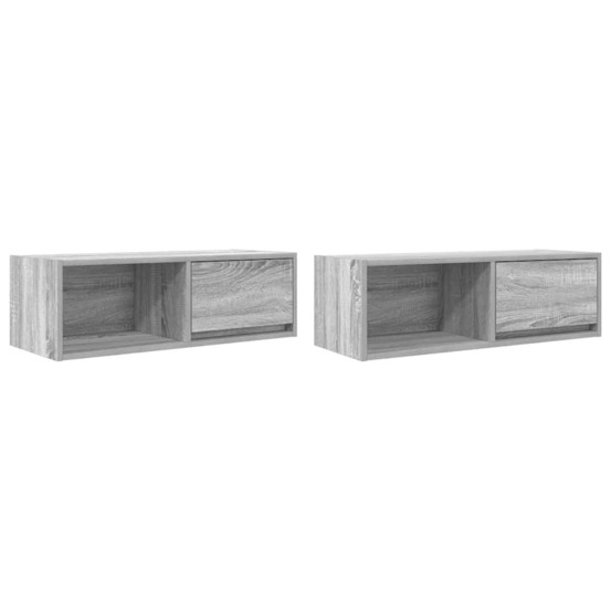 Meubles tv 2 pcs sonoma gris 80x31x25,5 cm bois d'ingénierie