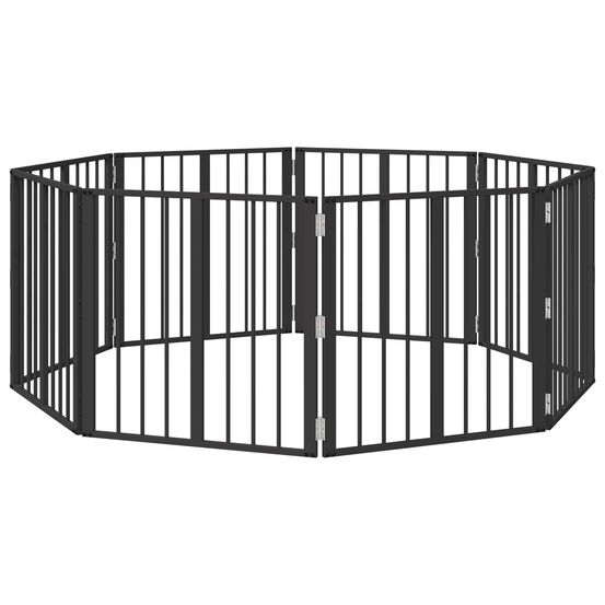 Porte pour chien 8 pc noir 60 x 60 cm acier galvanisé